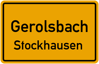 Ortsschild Gerolsbach Stockhausen