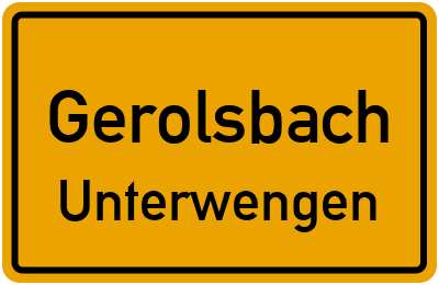 Straßenverzeichnis Gerolsbach Unterwengen