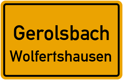 Straßenverzeichnis Gerolsbach Wolfertshausen