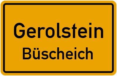 Ortsschild Gerolstein Büscheich