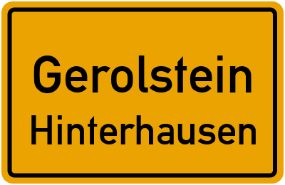 Ortsschild Gerolstein Hinterhausen