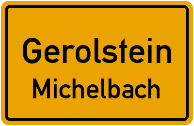 Ortsschild Gerolstein Michelbach