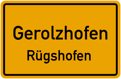 Straßenverzeichnis Gerolzhofen Rügshofen