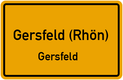 Ortsschild Gersfeld (Rhön) Gersfeld