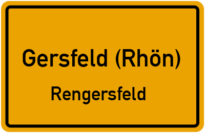 Ortsschild Gersfeld (Rhön) Rengersfeld