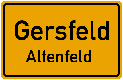 Straßenverzeichnis Gersfeld Altenfeld