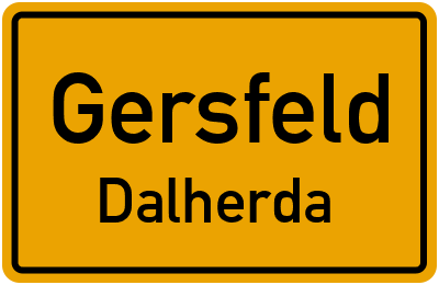 Straßenverzeichnis Gersfeld Dalherda