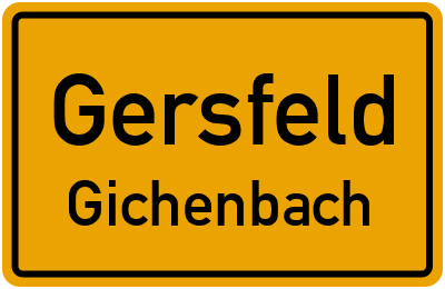 Straßenverzeichnis Gersfeld Gichenbach