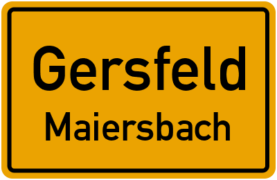 Straßenverzeichnis Gersfeld Maiersbach