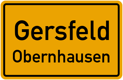 Straßenverzeichnis Gersfeld Obernhausen