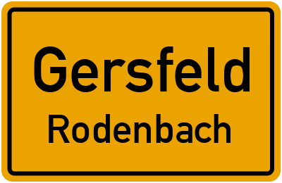 Straßenverzeichnis Gersfeld Rodenbach