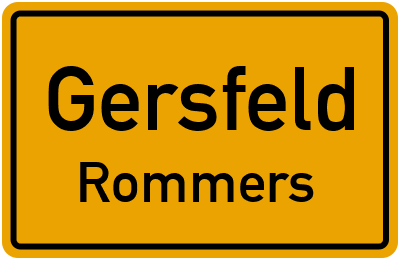 Straßenverzeichnis Gersfeld Rommers