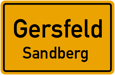 Straßenverzeichnis Gersfeld Sandberg