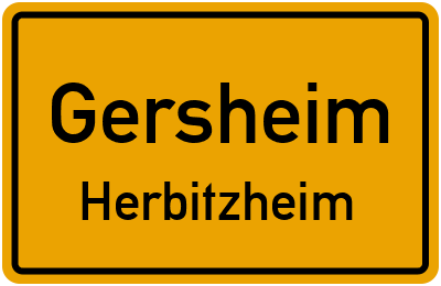 Ortsschild Gersheim Herbitzheim