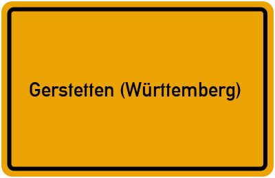 Ortsschild von Gemeinde Gerstetten (Württemberg) in Baden-Württemberg