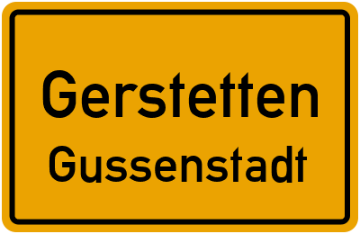 Ortsschild Gerstetten Gussenstadt
