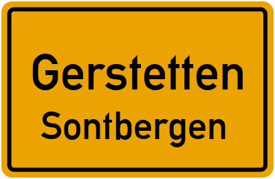 Ortsschild Gerstetten Sontbergen