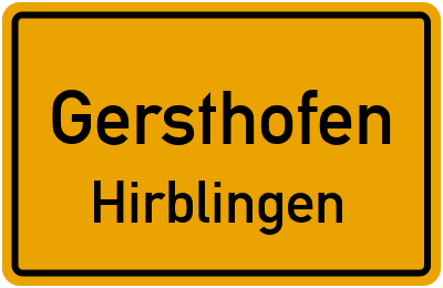 Straßenverzeichnis Gersthofen Hirblingen