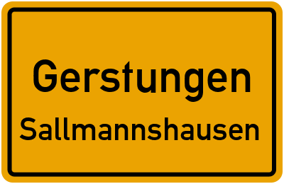 Ortsschild Gerstungen Sallmannshausen