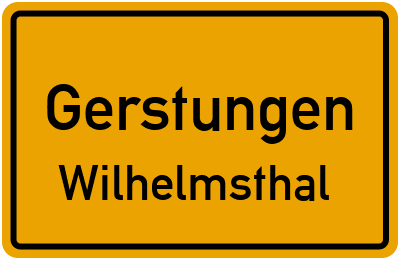 Straßenverzeichnis Gerstungen Wilhelmsthal