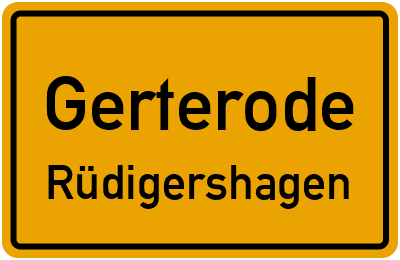 Straßenverzeichnis Gerterode Rüdigershagen