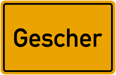 Ortsschild von Stadt Gescher in Nordrhein-Westfalen