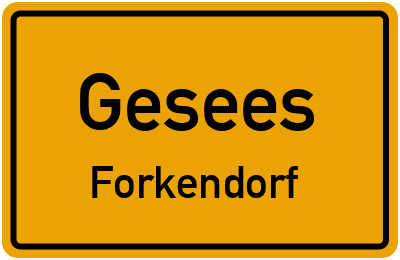 Ortsschild Gesees Forkendorf