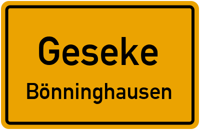 Straßenverzeichnis Geseke Bönninghausen