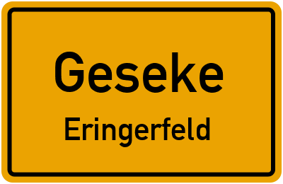Ortsschild Geseke Eringerfeld