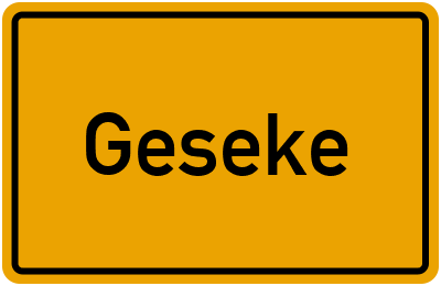 Ortsschild von Geseke in Nordrhein-Westfalen