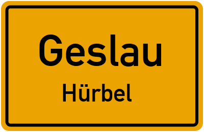 Straßenverzeichnis Geslau Hürbel