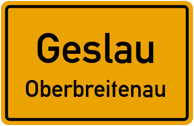 Ortsschild Geslau Oberbreitenau