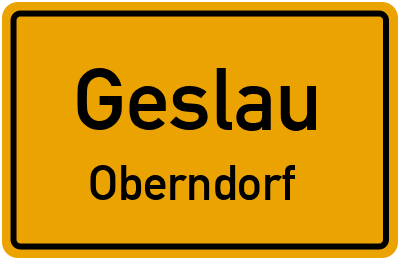 Ortsschild Geslau Oberndorf