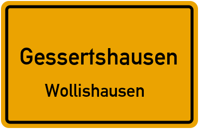 Ortsschild Gessertshausen Wollishausen