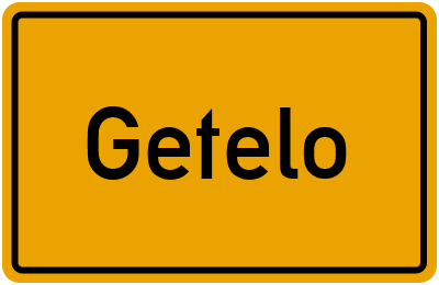 Ortsschild von Gemeinde Getelo in Niedersachsen