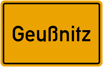 Ortsschild von Gemeinde Geußnitz in Sachsen-Anhalt