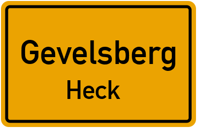 Straßenverzeichnis Gevelsberg Heck