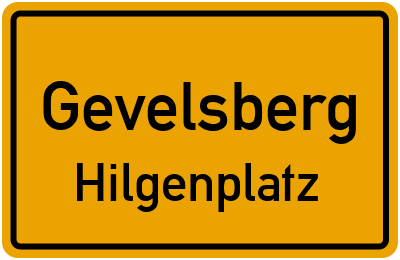 Straßenverzeichnis Gevelsberg Hilgenplatz