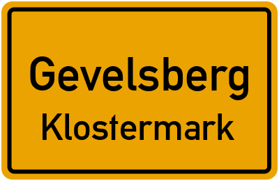 Straßenverzeichnis Gevelsberg Klostermark