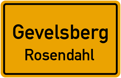 Straßenverzeichnis Gevelsberg Rosendahl