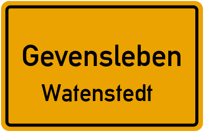 Ortsschild Gevensleben Watenstedt
