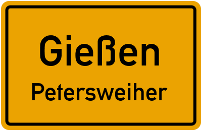 Straßenverzeichnis Gießen Petersweiher