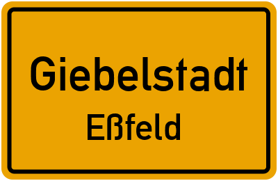 Ortsschild Giebelstadt Eßfeld