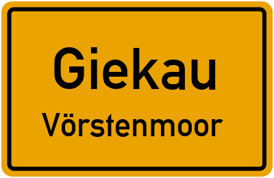 Straßenverzeichnis Giekau Vörstenmoor