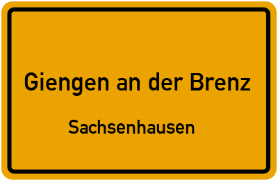 Straßenverzeichnis Giengen an der Brenz Sachsenhausen
