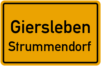 Straßenverzeichnis Giersleben Strummendorf