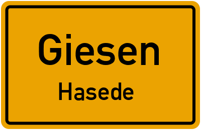 Straßenverzeichnis Giesen Hasede
