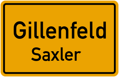 Straßenverzeichnis Gillenfeld Saxler