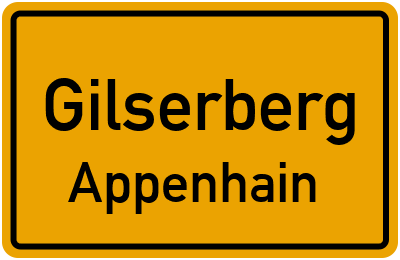 Ortsschild Gilserberg Appenhain