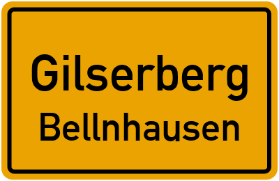 Ortsschild Gilserberg Bellnhausen
